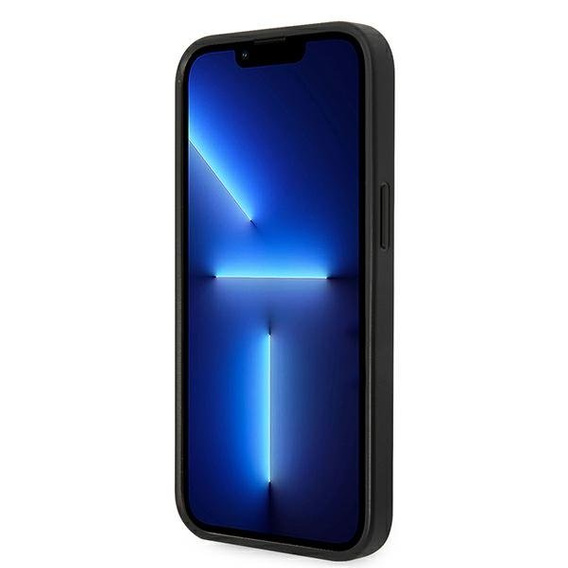 Karl Lagerfeld Huse pentru iPhone 14, Saffiano Karl's Head Patch, de argint