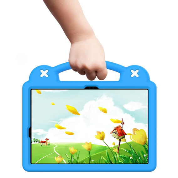 Husă pentru copii pentru Samsung Galaxy Tab S10 Lite / S10 FE / S9 FE, Cute Patterns, cu suport, albastru