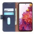KHAZNEH RFID caz pentru OnePlus 12R, Litchi Texture, albastru