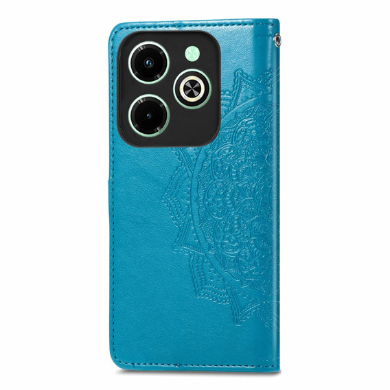 Cu clapetă pentru Infinix Hot 40i, Mandala, albastru