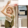 Carcasă flip pentru Honor Magic 6 Lite 5G, Wallet Zipper Pocket, cu oglindă, alb