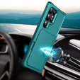 Husa pentru Samsung Galaxy S24 Ultra, Card Holder Kickstand, verde