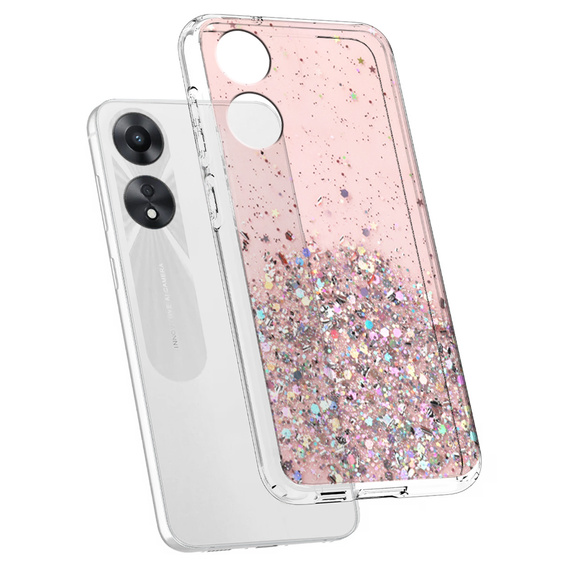 Huse pentru Oppo A78 5G, Glittery, roz