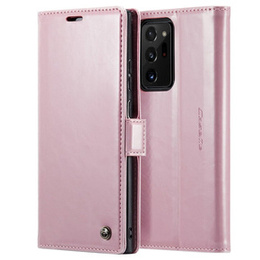Carcasă flip CASEME pentru Samsung Galaxy Note 20 Ultra, Waxy Textured, roz