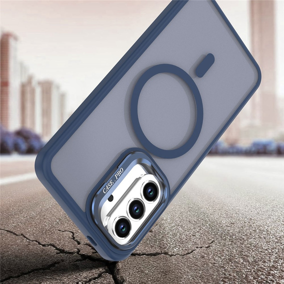 Husă tactilă cu suport MagSafe pentru Samsung Galaxy A37 5G, albastră