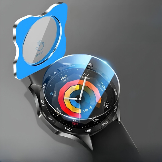 2x ERBORD sticlă călită pentru Huawei Watch GT 5 46mm, cu cadru de montare