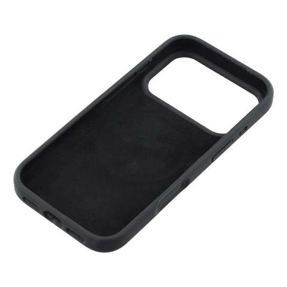 Manșon din silicon pentru iPhone 17 Pro Max, pentru MagSafe, antișoc, negru