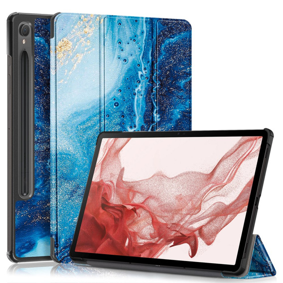 Huse pentru Samsung Galaxy Tab S9, Smartcase Hybrid Pen Slot, sea wave