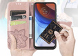 Cu clapetă pentru Oppo Reno 13F / Oppo Reno 13FS, Butterfly, roz rose gold