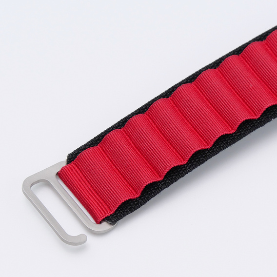 Curea din nailon pentru Apple Watch 1/2/3/4/4/5/6/6/7/8/SE/ULTRA 42/44/45/49mm, negru / roșu