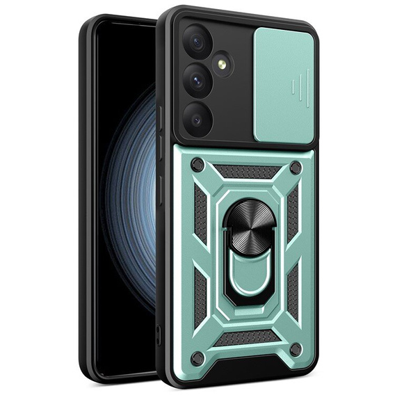 Husă blindată pentru Samsung Galaxy A55 5G, CamShield Slide, de argint