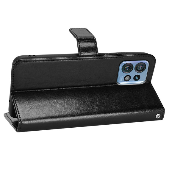 Cu clapetă pentru Motorola Edge 40 Pro, Wallet, negru