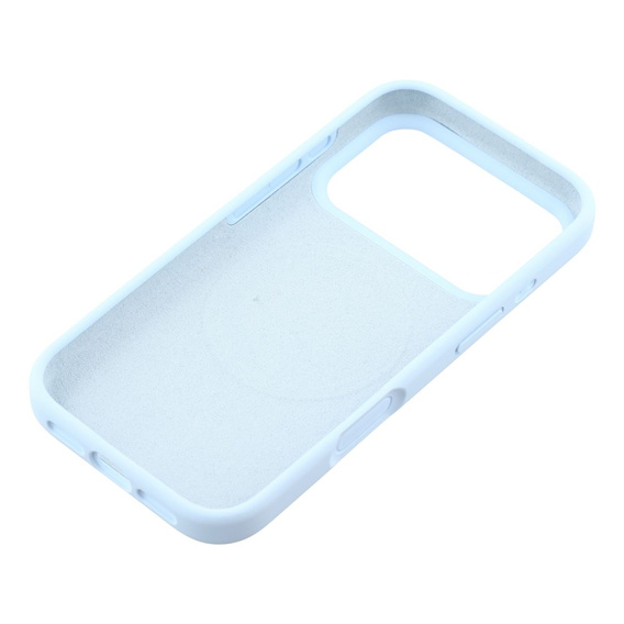Manșon din silicon pentru iPhone 17 Pro Max, pentru MagSafe, antișoc, albastru