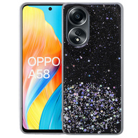 Huse pentru Oppo A58 4G, Glittery, negru