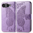 Cu clapetă pentru T Phone 3 5G, Butterfly, violet