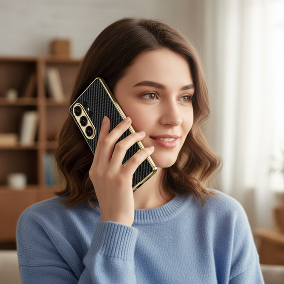 Husă din piele Electro Frame cu suport pentru Samsung Galaxy S26 Ultra