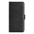 Cu clapetă pentru Nothing Phone 3a, Leather Wallet, negru