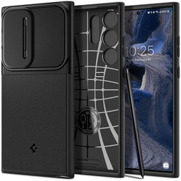 Spigen Optik Armor husă neagră pentru Samsung Galaxy S23 Ultra