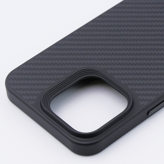 Husă pentru iPhone 15 Pro Max, Aramid Fiber Cover, negru