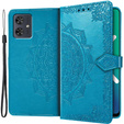 Cu clapetă pentru Motorola Moto G54 5G, Mandala, albastru