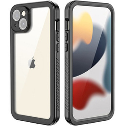 Husă impermeabilă IP68 pentru iPhone 15 Plus, Redpepper, negru
