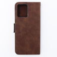 Cu clapetă pentru Motorola Moto G54 5G, Card Slot, maro