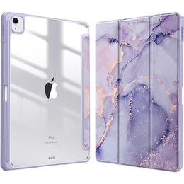 Husă pentru Apple iPad Air 11" 6 gen. 2024, Smartcase Hybrid, cu spațiu pentru stylus, Marble violet