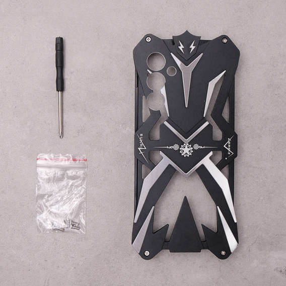 Husă blindată pentru Samsung Galaxy S23, Aluminum Alloy, negru