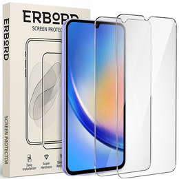 2x sticlă călită pentru Samsung Galaxy A34 5G, ERBORD 9H Hard Glass pe ecran