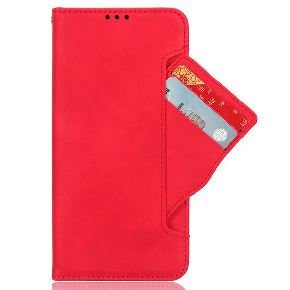 Cu clapetă pentru Samsung Galaxy A26, Card Slot, roșu