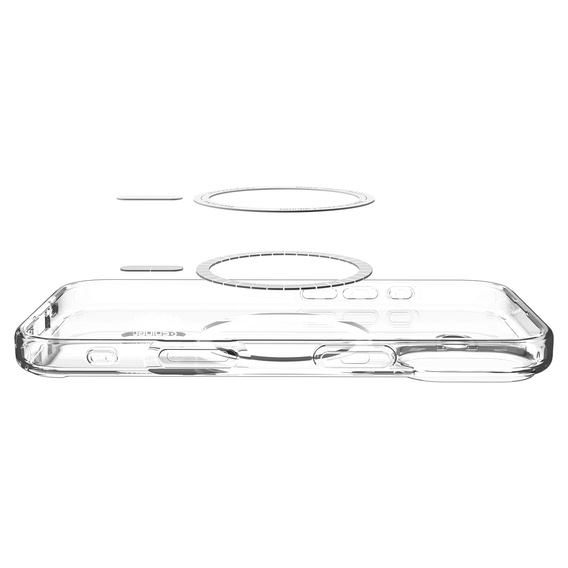 Carcasă Spigen Ultra Hybrid MagSafe pentru iPhone 17, transparentă/albă