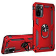 Husă blindată pentru Xiaomi Redmi Note 10 / 10S, Nox Case Ring, roșu