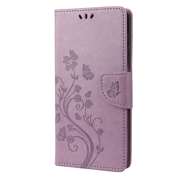 Cu clapetă pentru Oppo A17, Butterfly, violet