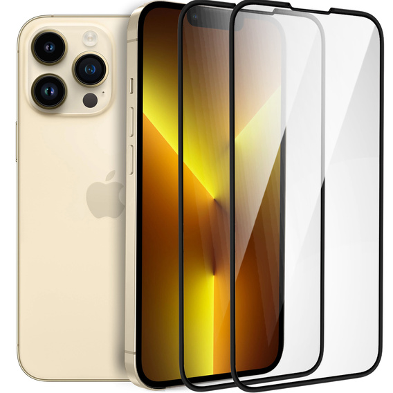 2x sticlă călită pentru iPhone 13 Pro Max, ERBORD 3D pentru întregul display