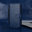 Husa cu clapetă pentru Xiaomi Redmi 15C 4G/LTE, Wallet Rhombus, albastru