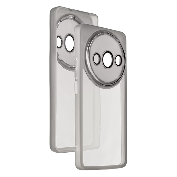 Husă din silicon pentru Xiaomi Redmi A3, cu protecție pentru cameră, transparent / negru