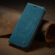 Husa CASEME pentru Xiaomi Redmi Note 10 / 10S, Leather Wallet Case, verde