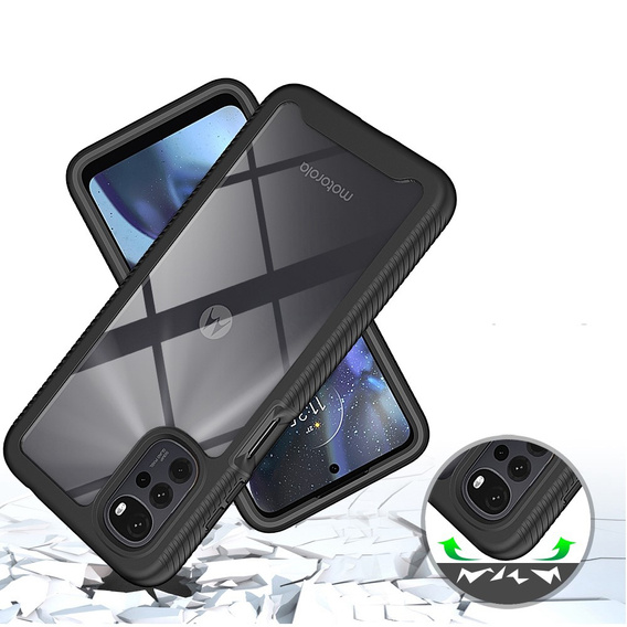 Carcasă pentru Motorola Moto G22, Shockproof, cu folie, albastru