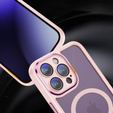 Husă pentru iPhone 15 Pro, ERBORD Impact Guard, MagSafe, roz
