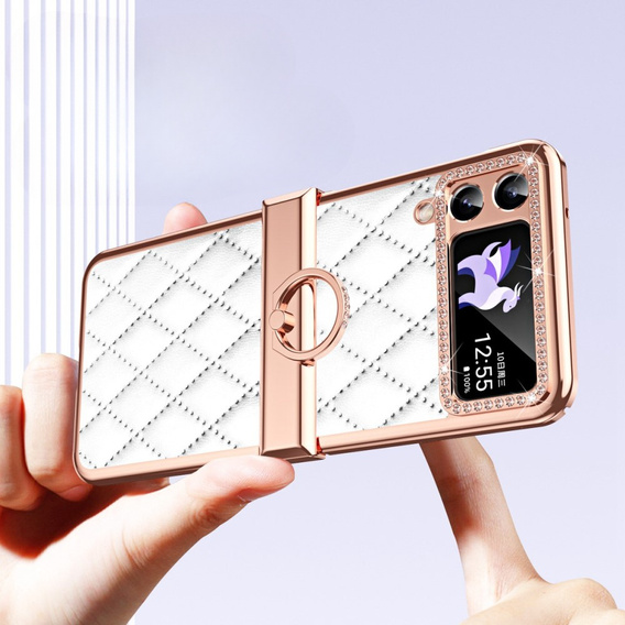 Husă pentru Samsung Galaxy Z Flip 4 5G, Rhombus Grid, Black