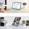 Husă pentru tastatură pentru Samsung Galaxy Tab S10 Lite / S10 FE / S9 FE, Rotary 360° Leather, caz albastru