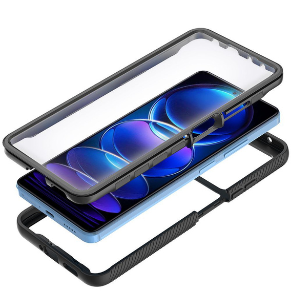 Carcasă pentru Xiaomi Redmi Note 12 Pro 5G / POCO X5 Pro 5G, Shockproof, cu folie, negru