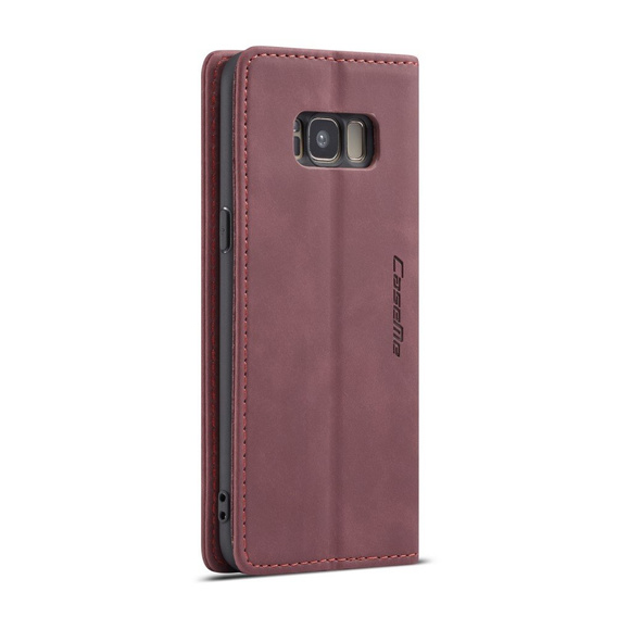 Husa CASEME pentru Samsung Galaxy S8, Leather Wallet Case, maroon