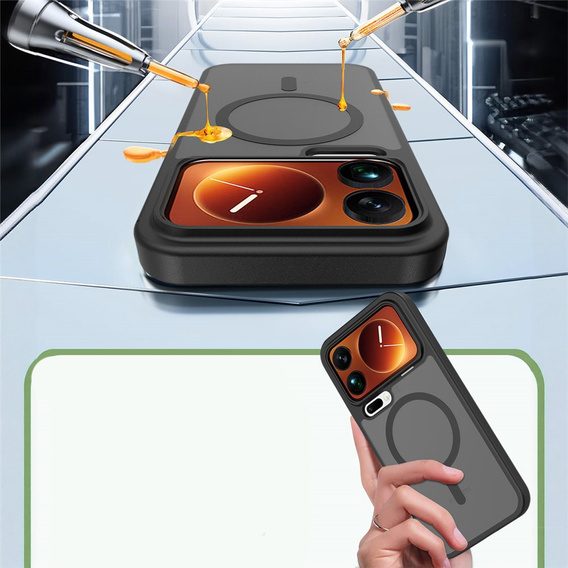 Husă Fusion Hybrid pentru MagSafe pentru Xiaomi 17 Pro Max, negru