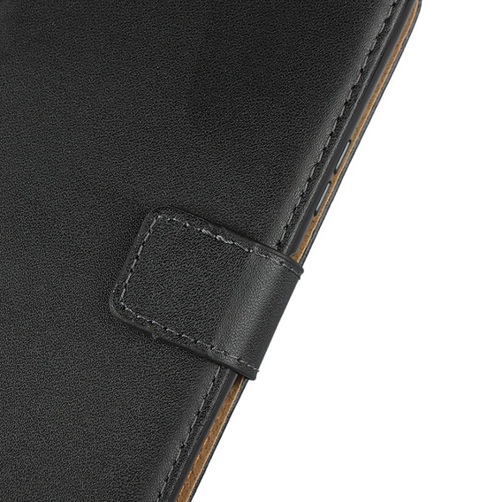 Cu clapetă pentru Sony Xperia 10 II, Case Genuine Leather, negru