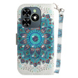 Cu clapetă pentru Infinix Hot 40i, Wallet, Mandala Flower