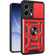 Husă blindată CamShield Slide cu capac pentru cameră și inel pentru Oppo Reno 15, roșu