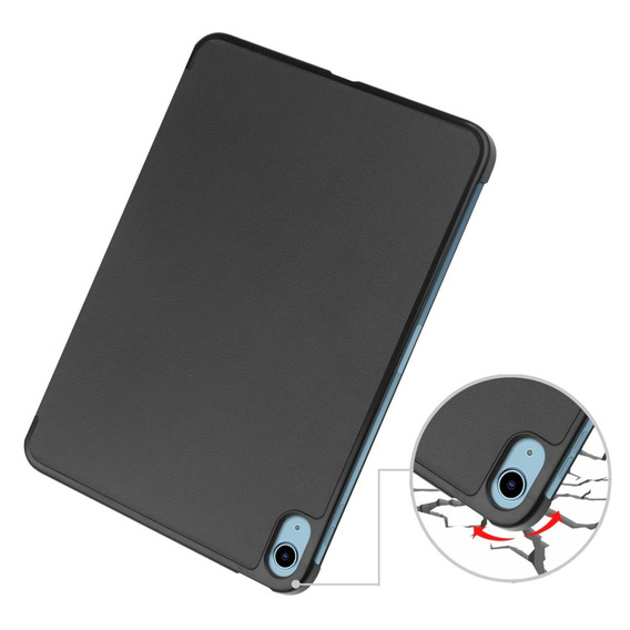 Husă pentru iPad 10.9 2022 10 Gen, Smartcase cu spațiu pentru stylus, negru