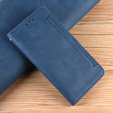 Cu clapetă pentru Motorola Edge 60 / 60 Fusion, Card Slot, albastru închis