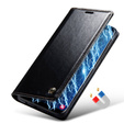 Carcasă flip CASEME pentru Samsung Galaxy S9+ Plus, Waxy Textured, negru